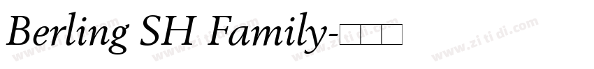 Berling SH Family字体转换